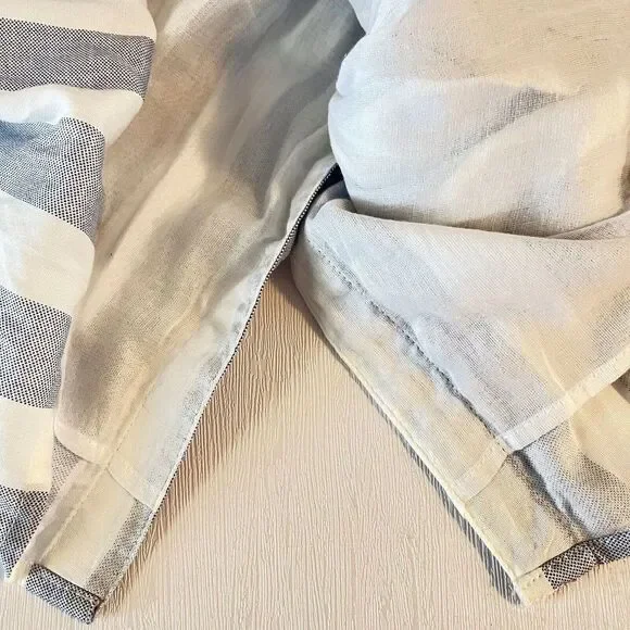 Japna Dress Womens SMALL Blue White Stripe Tie Waist Shirt Dress Short Sleeve - Picture 9 of 13